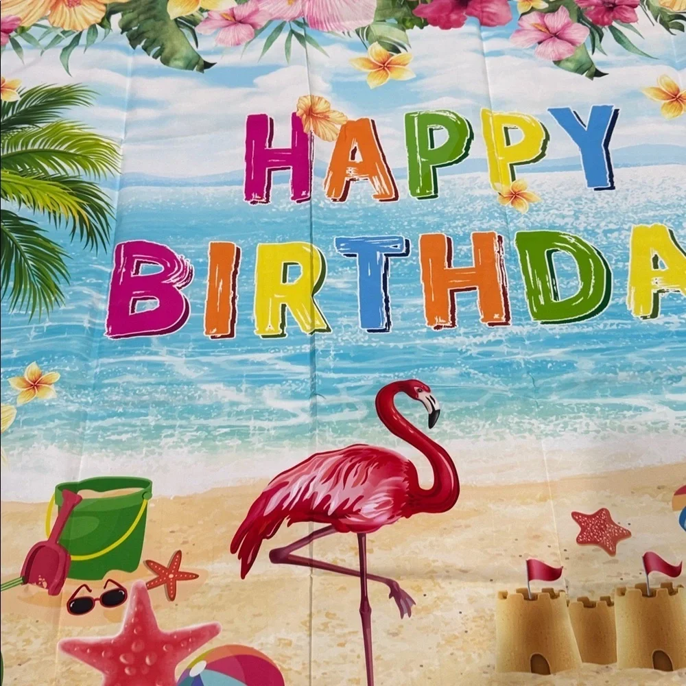 Colorful Beach Birthday Banner